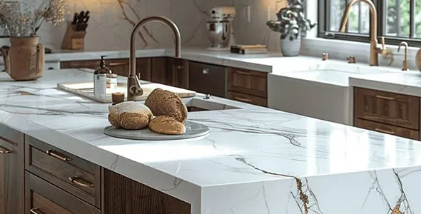 Elegant epoxy countertop installation in Winchester, VA.