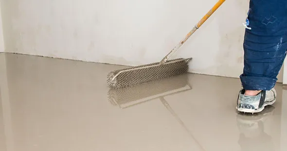 Epoxy garage floor coating being applied in Fairmont, WV.